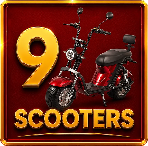 9 scooters
