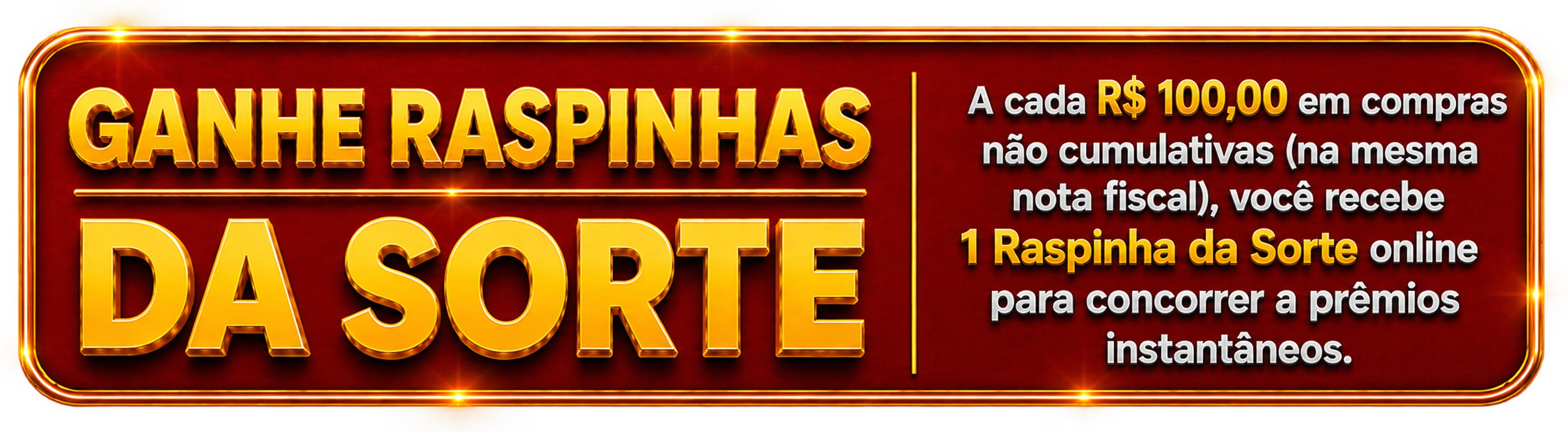 Ganhe raspinhas da sorte