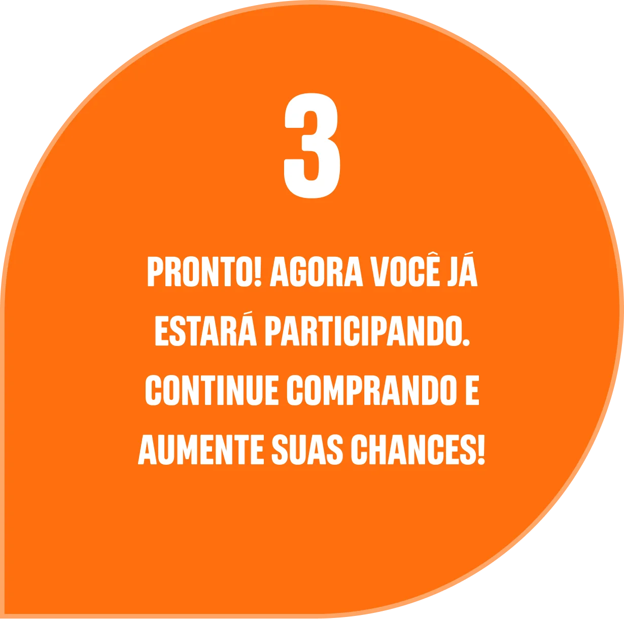 3. Pronto! Agora voce ja estara participando. Continue comprando e aumente suas chances.