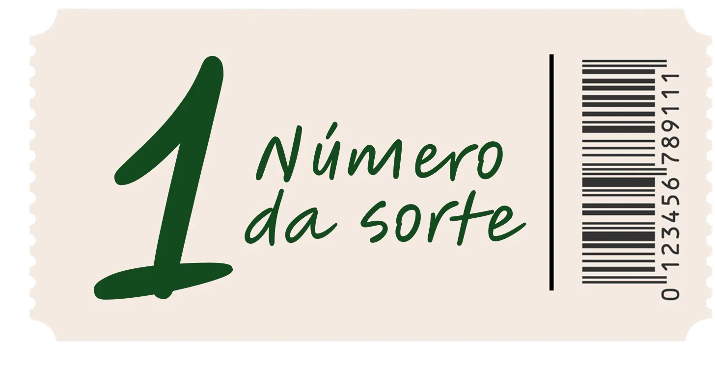 Cupom: 1 Número da sorte